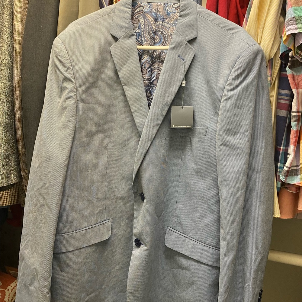 Madison Blue Striped Blazer -Size 46R